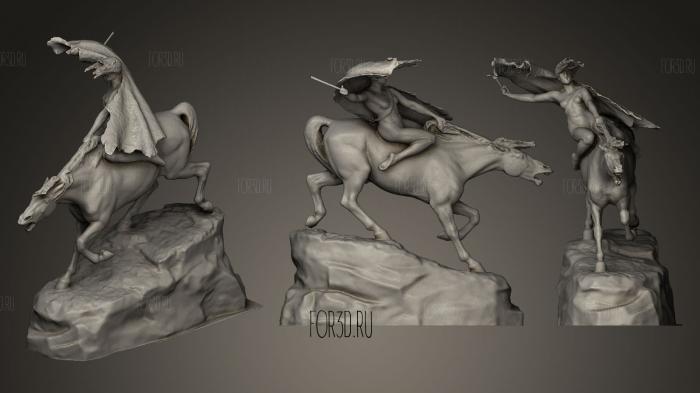 Скульптура Валькирии 3d stl модель для ЧПУ